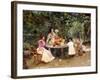 Teatime in the Garden-Edouard Frederic Wilhelm Richter-Framed Giclee Print