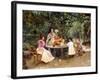 Teatime in the Garden-Edouard Frederic Wilhelm Richter-Framed Giclee Print