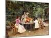 Teatime in the Garden-Edouard Frederic Wilhelm Richter-Mounted Giclee Print