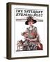 "Teatime," Saturday Evening Post Cover, July 7, 1923-Pearl L. Hill-Framed Giclee Print