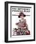 "Teatime," Saturday Evening Post Cover, July 7, 1923-Pearl L. Hill-Framed Giclee Print