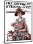 "Teatime," Saturday Evening Post Cover, July 7, 1923-Pearl L. Hill-Mounted Giclee Print