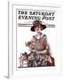 "Teatime," Saturday Evening Post Cover, July 7, 1923-Pearl L. Hill-Framed Giclee Print