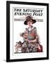 "Teatime," Saturday Evening Post Cover, July 7, 1923-Pearl L. Hill-Framed Giclee Print