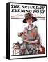 "Teatime," Saturday Evening Post Cover, July 7, 1923-Pearl L. Hill-Framed Stretched Canvas