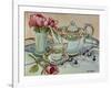 Teatime with Roses and a Cutwork Cloth-Joan Thewsey-Framed Giclee Print