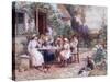 Teatime-Myles Birket Foster-Stretched Canvas