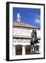 Teatro Carlo Felice and Garibaldi Statue, Genoa, Liguria, Italy, Europe-Mark Sunderland-Framed Photographic Print