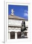 Teatro Carlo Felice and Garibaldi Statue, Genoa, Liguria, Italy, Europe-Mark Sunderland-Framed Photographic Print