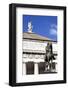 Teatro Carlo Felice and Garibaldi Statue, Genoa, Liguria, Italy, Europe-Mark Sunderland-Framed Photographic Print