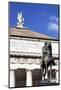 Teatro Carlo Felice and Garibaldi Statue, Genoa, Liguria, Italy, Europe-Mark Sunderland-Mounted Photographic Print