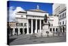 Teatro Carlo Felice and Garibaldi Statue in Piazza Ferrari, Genoa, Liguria, Italy, Europe-Mark Sunderland-Stretched Canvas