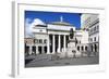 Teatro Carlo Felice and Garibaldi Statue in Piazza Ferrari, Genoa, Liguria, Italy, Europe-Mark Sunderland-Framed Photographic Print
