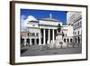 Teatro Carlo Felice and Garibaldi Statue in Piazza Ferrari, Genoa, Liguria, Italy, Europe-Mark Sunderland-Framed Photographic Print