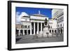 Teatro Carlo Felice and Garibaldi Statue in Piazza Ferrari, Genoa, Liguria, Italy, Europe-Mark Sunderland-Framed Photographic Print