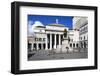 Teatro Carlo Felice and Garibaldi Statue in Piazza Ferrari, Genoa, Liguria, Italy, Europe-Mark Sunderland-Framed Photographic Print