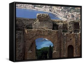 Teatro Greco, Founded in the 3rd Century Bc, Taormina, Sicily, Italy-Duncan Maxwell-Framed Stretched Canvas