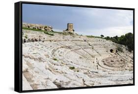 Teatro Greco (Greek Theatre)-Matthew Williams-Ellis-Framed Stretched Canvas