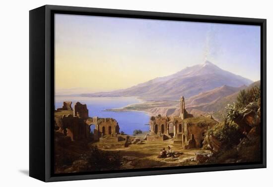 Teatro Greco, Taormina, with Etna beyond-Karl Robert Kummer-Framed Stretched Canvas