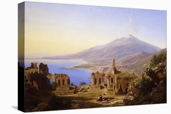 Teatro Greco, Taormina, with Etna beyond-Karl Robert Kummer-Stretched Canvas