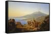 Teatro Greco, Taormina, with Etna beyond-Karl Robert Kummer-Framed Stretched Canvas