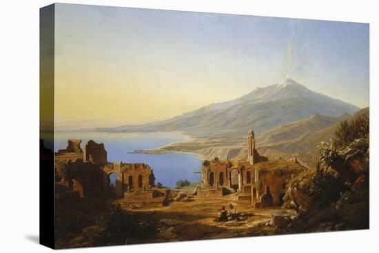 Teatro Greco, Taormina, with Etna beyond-Karl Robert Kummer-Stretched Canvas