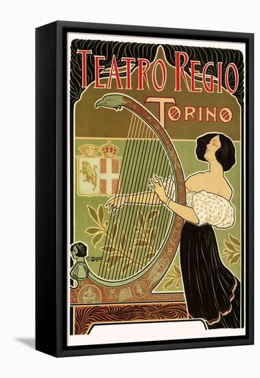 Teatro Regio, Torino: Theatre Royal de Turin Opera House, c.1898-G. Boano-Framed Stretched Canvas