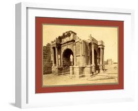 Tebessa, Arc De Triomphe Quadrifrons Caracalla, Third Century, Algiers-Etienne & Louis Antonin Neurdein-Framed Giclee Print