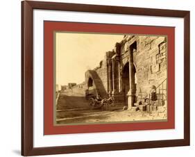 Tebessa, Arch of Caracalla and the Walls of the Byzantine Citadel, Algiers-Etienne & Louis Antonin Neurdein-Framed Giclee Print