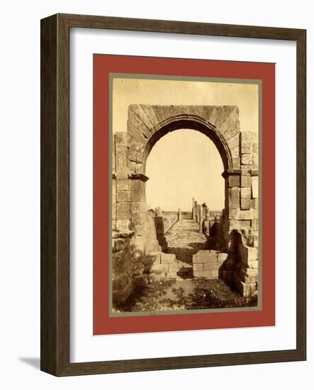 Tebessa Byzantine Basilica, Exterior Door, Algiers-Etienne & Louis Antonin Neurdein-Framed Giclee Print