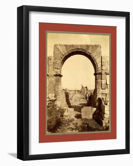 Tebessa Byzantine Basilica, Exterior Door, Algiers-Etienne & Louis Antonin Neurdein-Framed Giclee Print