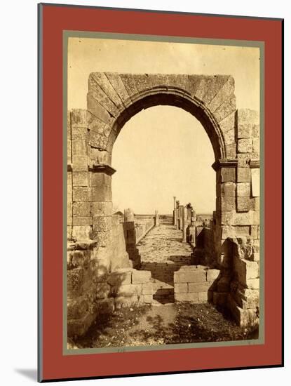 Tebessa Byzantine Basilica, Exterior Door, Algiers-Etienne & Louis Antonin Neurdein-Mounted Giclee Print