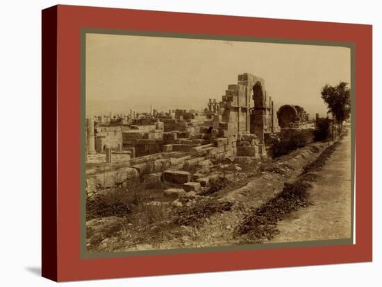 Tebessa Ruins of Byzantine Basilica, Side Door, Algiers-Etienne & Louis Antonin Neurdein-Stretched Canvas