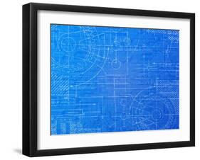 Technical Blueprint-Eyematrix-Framed Art Print