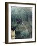 Technical Diver in Cave System, Mexico-null-Framed Photographic Print