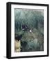 Technical Diver in Cave System, Mexico-null-Framed Photographic Print