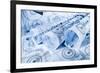 Technical Drawings in a Blue Toning-Andrey Armyagov-Framed Photographic Print