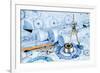 Technical Drawings with the Bearing in a Blue Toning-Andrey Armyagov-Framed Photographic Print