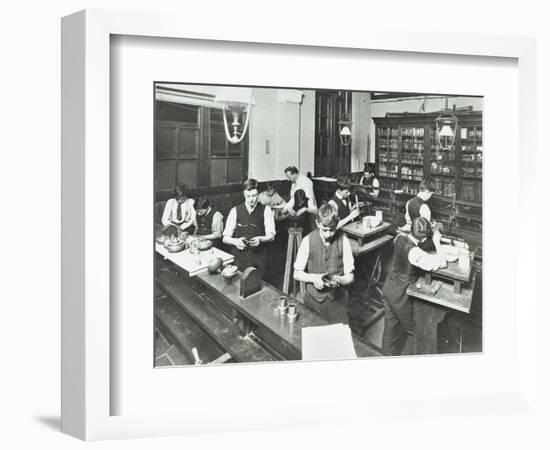 Technical Instruction, Haselrigge Road School, Clapham, London, 1914-null-Framed Photographic Print