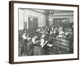 Technical Instruction, Haselrigge Road School, Clapham, London, 1914-null-Framed Photographic Print