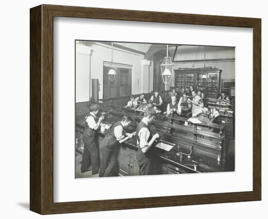 Technical Instruction, Haselrigge Road School, Clapham, London, 1914-null-Framed Photographic Print