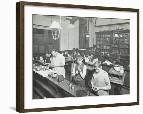 Technical Instruction, Haselrigge Road School, Clapham, London, 1914-null-Framed Photographic Print