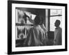 Technicans Examing X-Rays of Bowery Men at Francis Delafield Hospital-null-Framed Photographic Print