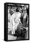 Technician Checking Tyre Wear, Indianapolis, Indiana, USA, 1965-null-Framed Stretched Canvas