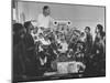 Technician Explains Diesel Engine to Students at Shell-British Petroleum Trade School-null-Mounted Photographic Print