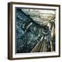 Technician Measures Noise Levels In a Coal Mine-Crown-Framed Premium Photographic Print