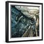 Technician Measures Noise Levels In a Coal Mine-Crown-Framed Premium Photographic Print