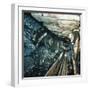 Technician Measures Noise Levels In a Coal Mine-Crown-Framed Premium Photographic Print