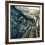 Technician Measures Noise Levels In a Coal Mine-Crown-Framed Photographic Print