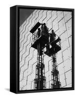 Technicians Adjusting Mirrors of Solar Furnace-Joe Scherschel-Framed Stretched Canvas